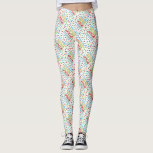 Christmas tis the season dot patterned leggings