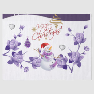 Christmas Tissue Paper, Merry Christmas, Snowman Tissue Paper