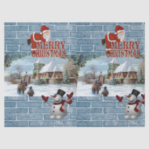 Christmas Tissue Paper, Merry Christmas, Snowman Tissue Paper