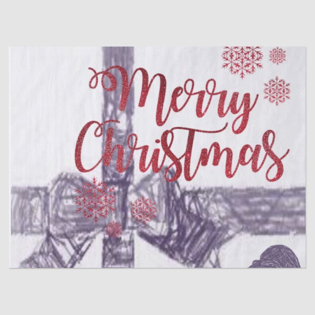 Christmas Tissue Paper, Merry Christmas Tissue Paper (Front)