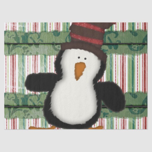 Christmas Tissue Paper Penguin  (Front)