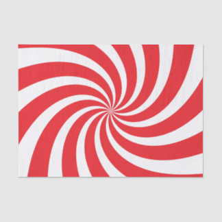 Christmas Tissue Paper Peppermint Candy Cane Swirl