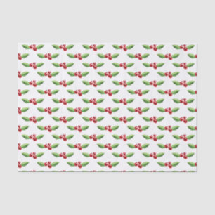 Christmas Tissue Paper Red and Green Holly