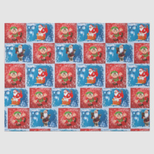 Christmas Tissue Paper, Santa, Elf Paper