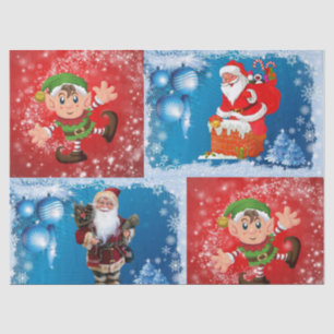 Christmas Tissue Paper, Santa, Elf Tissue Paper