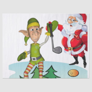 Christmas Tissue Paper, Santa Golf Paper