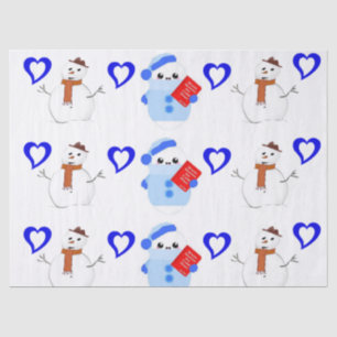 Christmas Tissue Paper, Snowman Paper