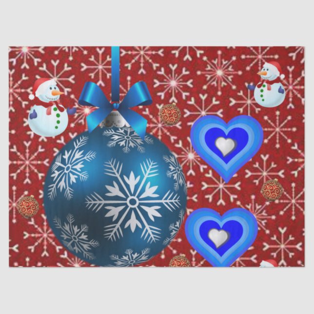 Christmas Tissue Paper, Snowman Tissue Paper (Front)