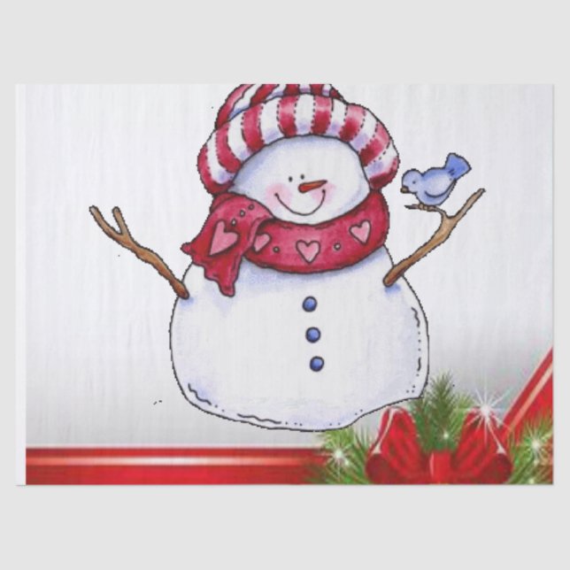 Christmas Tissue Paper, Snowman Tissue Paper (Front)
