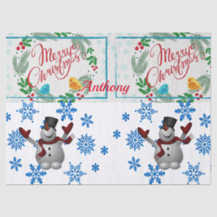 Christmas Tissue Paper, Snowman Tissue Paper