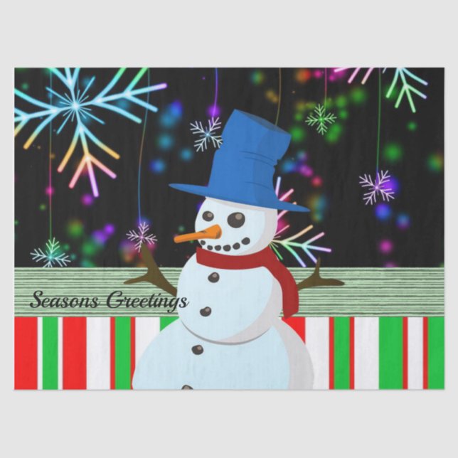 Christmas Tissue Paper, Snowman Tissue Paper (Front)
