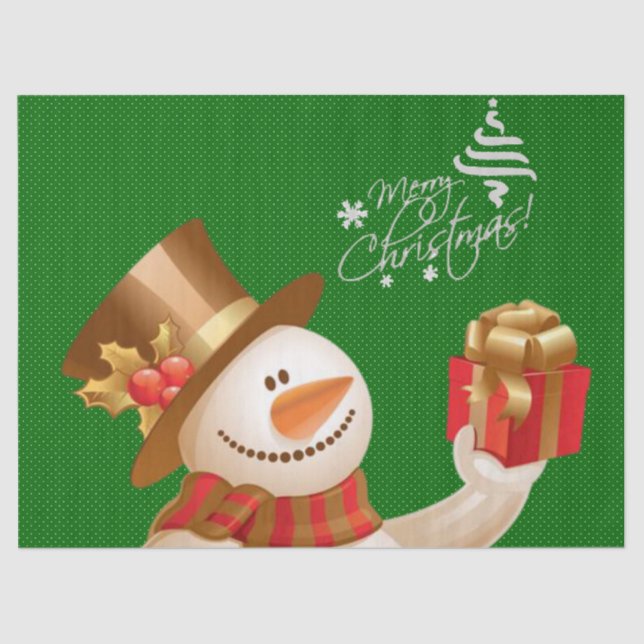 Christmas Tissue Paper, Snowman Tissue Paper (Front)