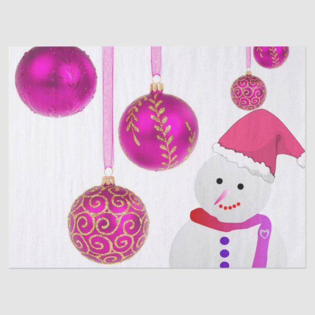 Christmas Tissue Paper, Snowman Tissue Paper (Front)