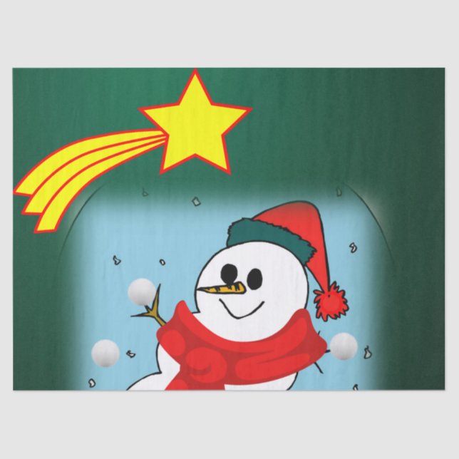 Christmas Tissue Paper, Snowman Tissue Paper (Front)