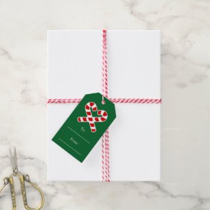 Christmas to and from gift labels with string