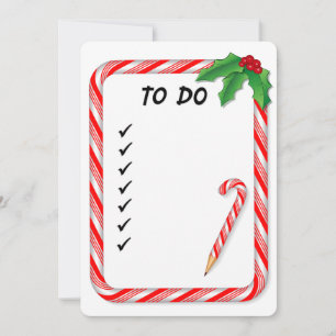 Christmas To Do List Holiday Card