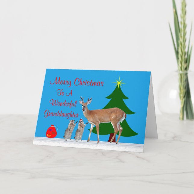 Christmas To Granddaughter Greeting Card (Front)