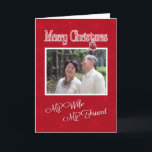 Christmas, to My Wife- Photo card template<br><div class="desc">On Christmas, let the mother of your children know how much you love her and cherish her friendship by sending a custom photo card with your favorite picture of you, or of both of you.</div>