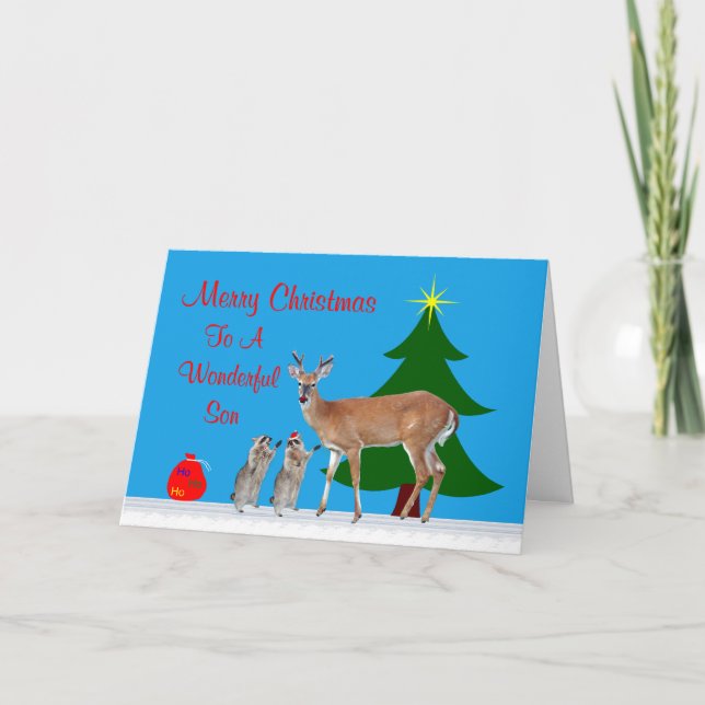 Christmas To Son Greeting Card (Front)