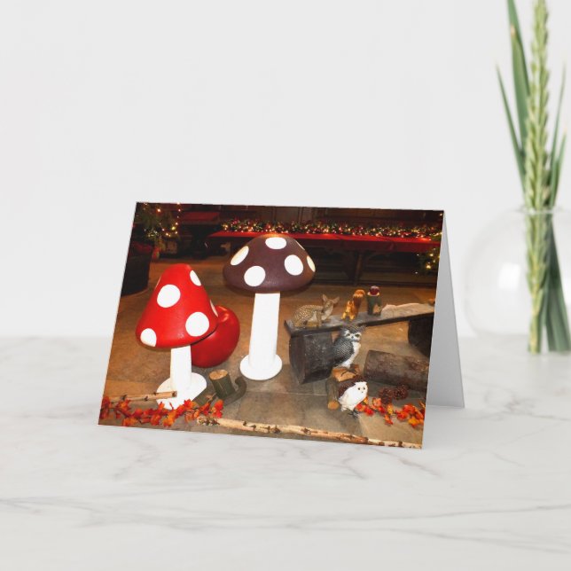 Christmas toadstools holiday card (Front)