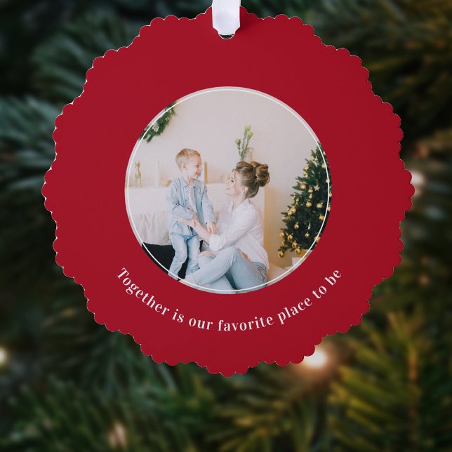 Christmas Together Is Our Favourite Place Ornament Card (Creator Uploaded)