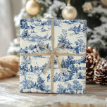 Christmas Toile Blue Vintage Victorian Holiday Wrapping Paper<br><div class="desc">Wrap your gifts in timeless elegance with this Christmas Toile Vintage Victorian Blue Wrapping Paper. Featuring a classic toile design with intricate Victorian holiday scenes in soft blue tones, this luxurious gift wrap adds a touch of vintage charm to any present. Perfect for those who appreciate sophisticated and nostalgic holiday...</div>