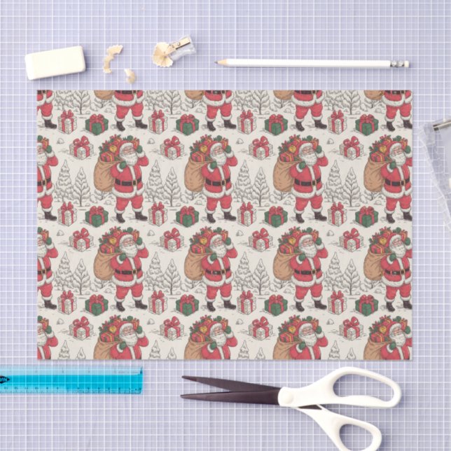 Christmas Toile Chinoiserie Tissue Paper (Craft)