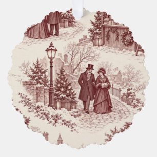 Christmas Toile Ornament Card 2 – Christmas Market