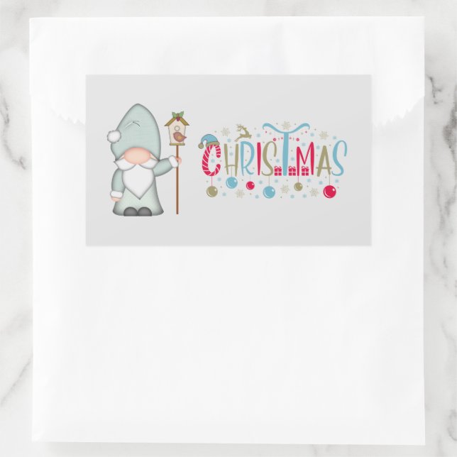 Christmas Tomte Gnome Sticker (Bag)