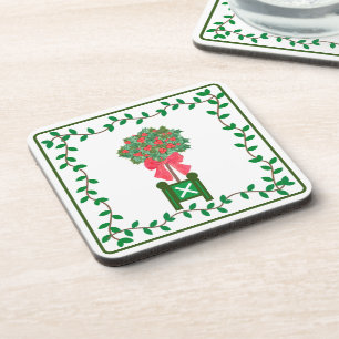 Christmas Topiaries Holly Berry tree Topiary  Beve Coaster