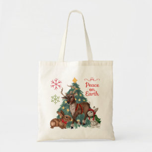 Christmas tote with Woodland ANimals