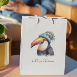 Christmas Toucan, customizable Large Gift Bag