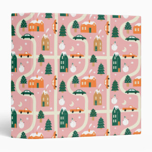 Christmas Town Holiday Map Pattern Binder
