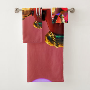 Christmas toy soldier figurine SlipperyJoe gay pri Bath Towel Set