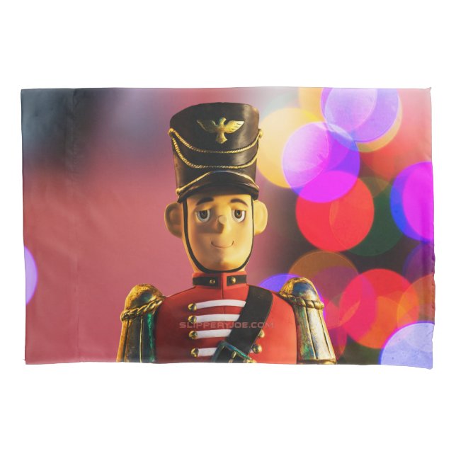 Christmas toy soldier figurine SlipperyJoe gay pri Pillowcase (Front)