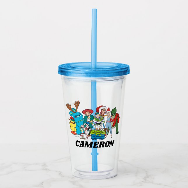 Christmas Toy Story Characters Acrylic Tumbler (Front)
