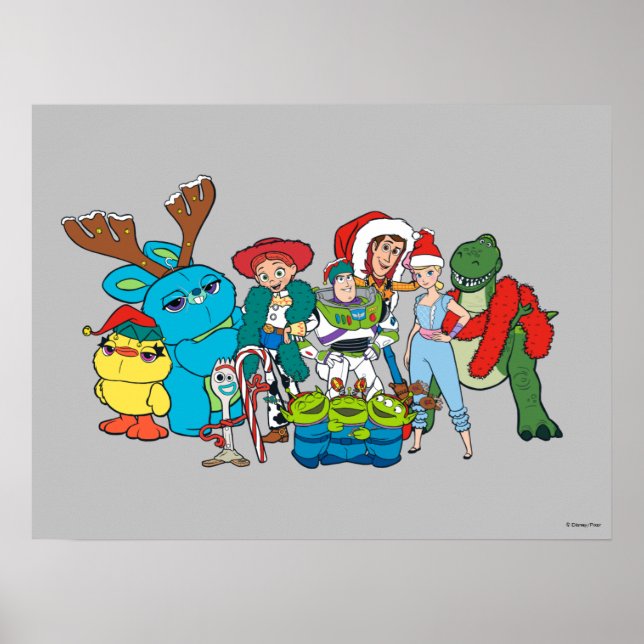 Christmas Toy Story Characters Poster (Front)