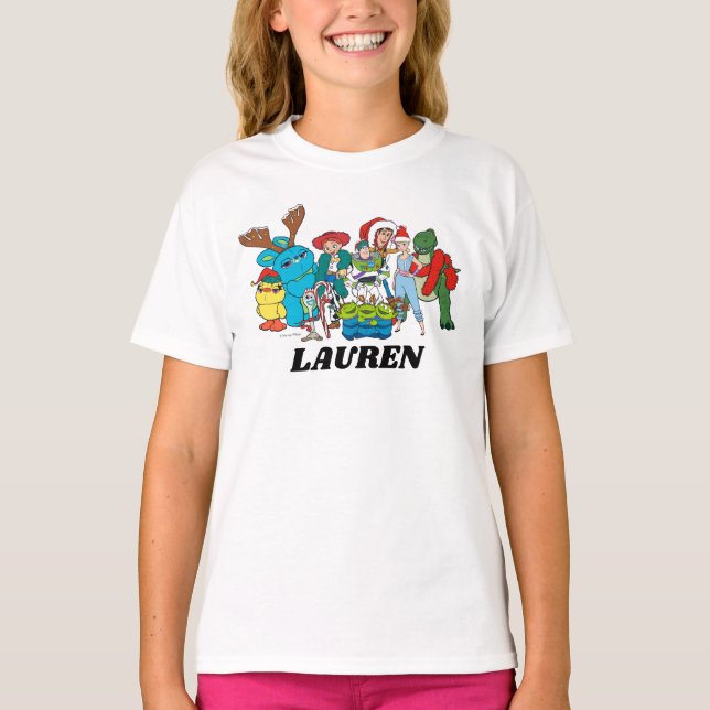 Christmas Toy Story Characters T-Shirt (Front)