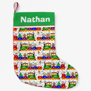 Christmas Toy Train Small Christmas Stocking