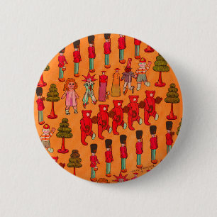 Christmas Toy Vintage Children Play 2 Inch Round Button
