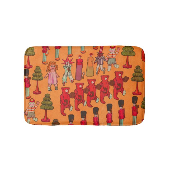 Christmas Toy Vintage Children Play Bath Mat (Front)