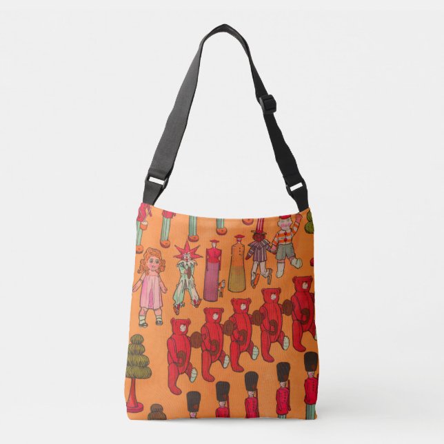 Christmas Toy Vintage Children Play Crossbody Bag (Front)