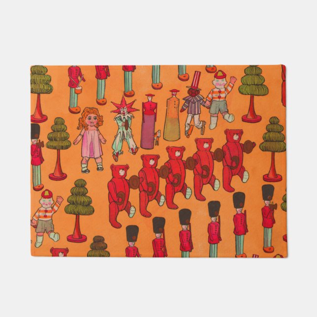 Christmas Toy Vintage Children Play Doormat (Front)