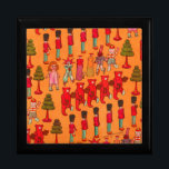 Christmas Toy Vintage Children Play Gift Box<br><div class="desc">This vintage Christmas toy parade is from a 1907 Puck magazine cover,  with an array of children's toys from the Edwardian era - dolls,  toy soldiers,  teddy bears,  christmas trees,  and more.</div>