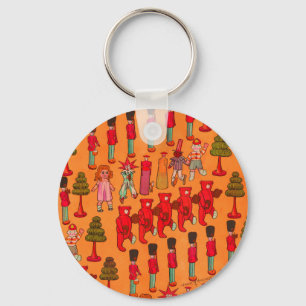 Christmas Toy Vintage Children Play Keychain