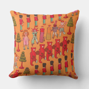 Christmas Toy Vintage Children Play Outdoor Pillow