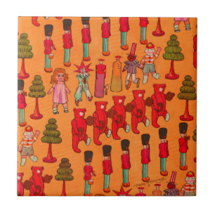 Christmas Toy Vintage Children Play Tile