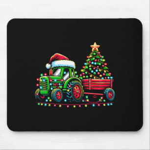 Christmas Tractor Boys Santa Xmas Farm Truck Mouse Pad
