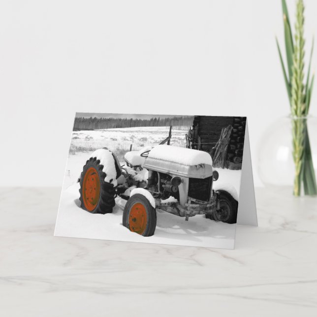 Christmas Tractor (ME) Holiday Card (Front)