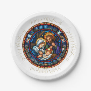Christmas Traditional Nativity Scene Paper Plate